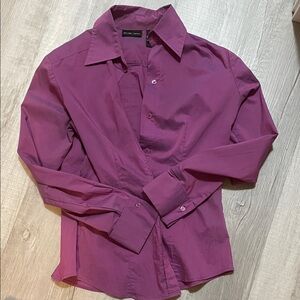 Vintage New York & Company Magenta Stretch Shirt